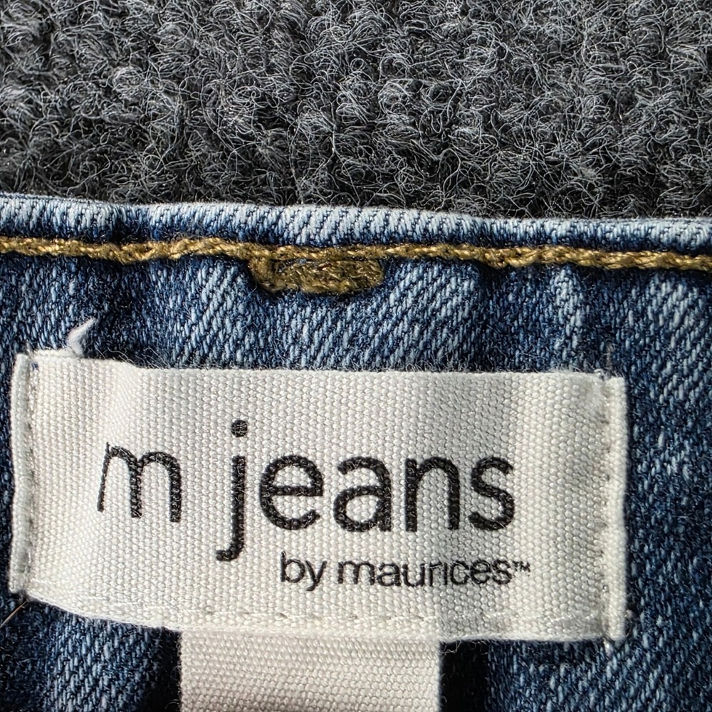 Maurices M Jeans High Rise Straight Leg Carpenter Pocket Blue Denim 12 Reg Women - Picture 4 of 11